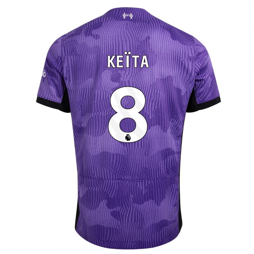 Niño Fútbol Camiseta Naby Keïta #8 Púrpura Equipación Tercera 2023/24