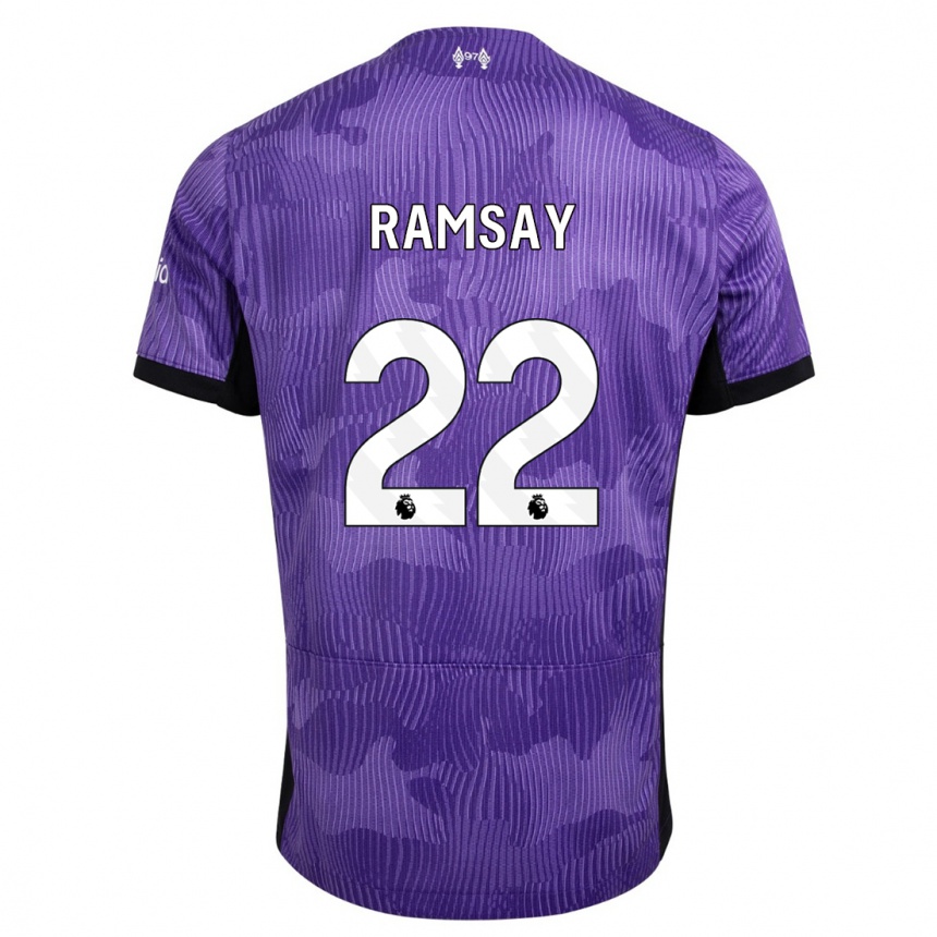 Niño Fútbol Camiseta Calvin Ramsay #22 Púrpura Equipación Tercera 2023/24