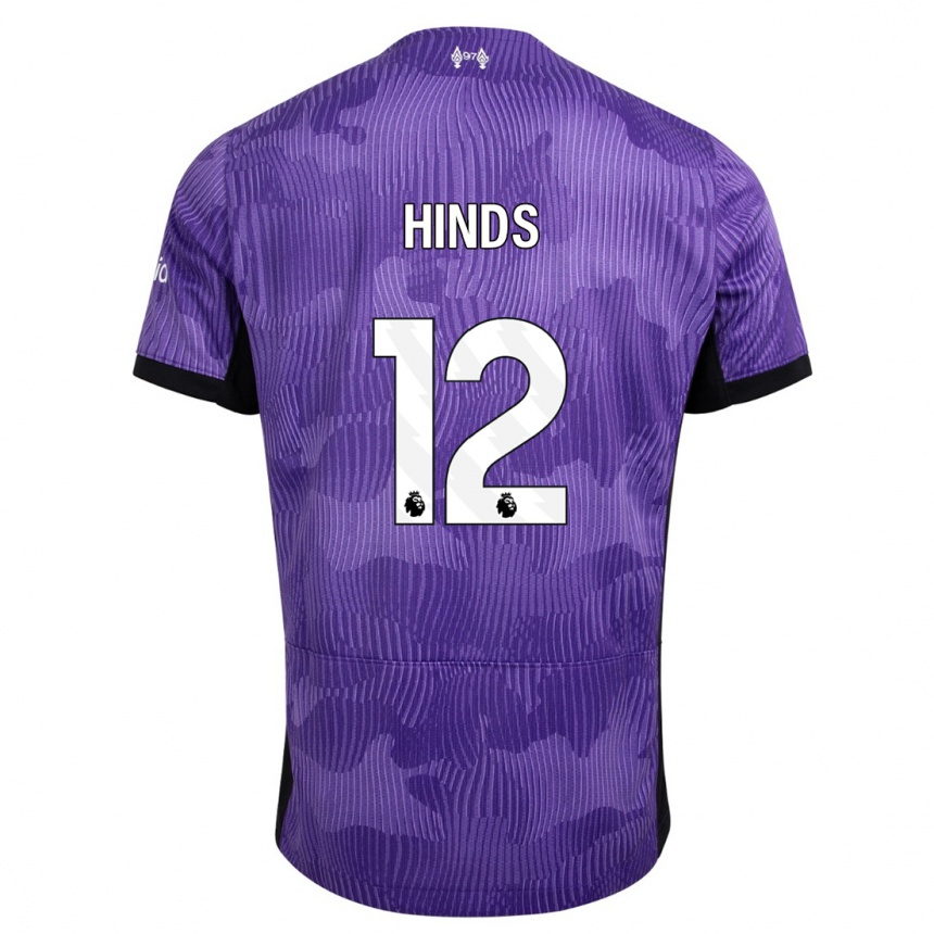 Niño Fútbol Camiseta Taylor Hinds #12 Púrpura Equipación Tercera 2023/24