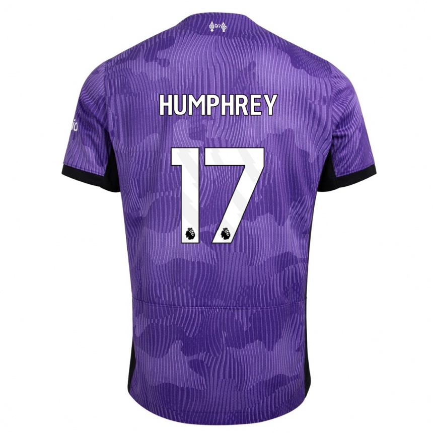 Niño Fútbol Camiseta Carla Humphrey #17 Púrpura Equipación Tercera 2023/24