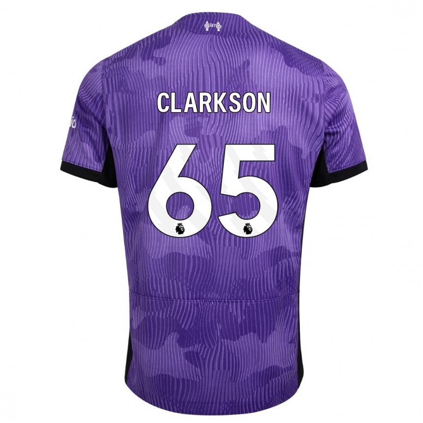 Niño Fútbol Camiseta Leighton Clarkson #65 Púrpura Equipación Tercera 2023/24