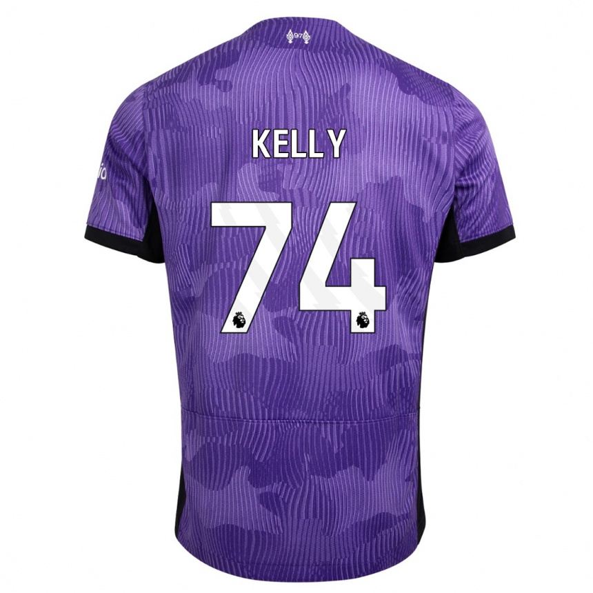 Niño Fútbol Camiseta Oscar Kelly #74 Púrpura Equipación Tercera 2023/24