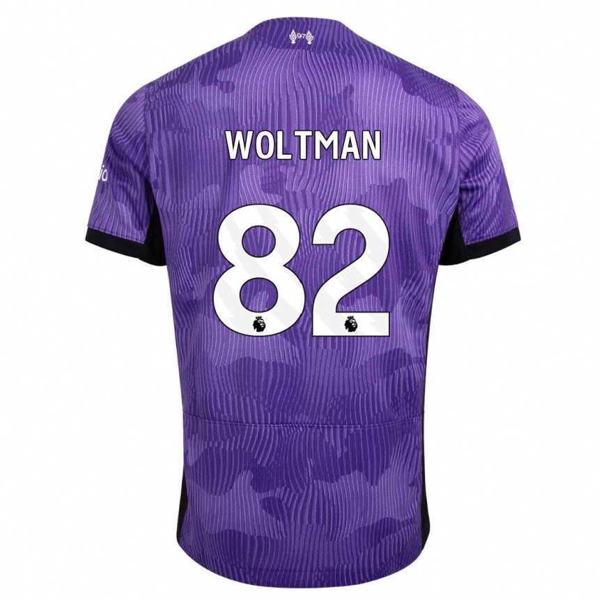 Niño Fútbol Camiseta Max Woltman #82 Púrpura Equipación Tercera 2023/24