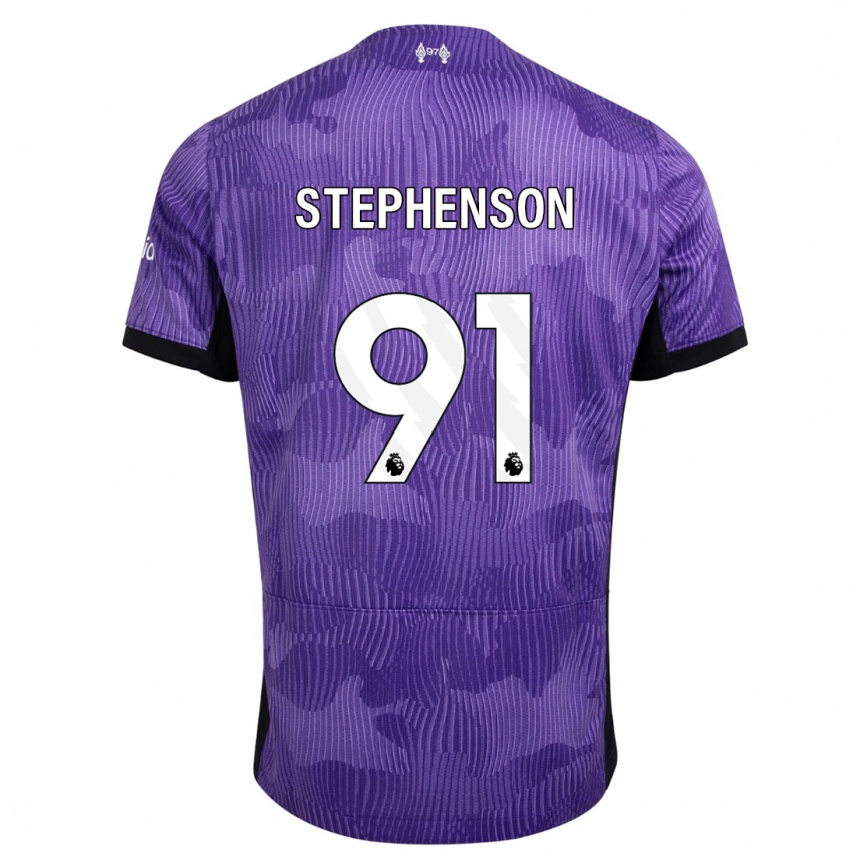 Niño Fútbol Camiseta Luca Stephenson #91 Púrpura Equipación Tercera 2023/24