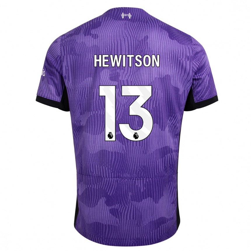 Niño Fútbol Camiseta Luke Hewitson #13 Púrpura Equipación Tercera 2023/24