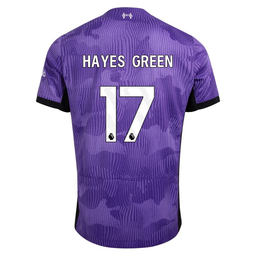 Niño Fútbol Camiseta Charlie Hayes-Green #17 Púrpura Equipación Tercera 2023/24