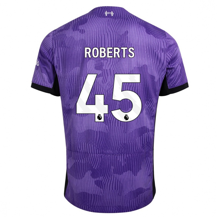 Niño Fútbol Camiseta Iwan Roberts #45 Púrpura Equipación Tercera 2023/24