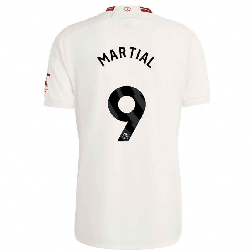 Niño Fútbol Camiseta Anthony Martial #9 Blanco Equipación Tercera 2023/24