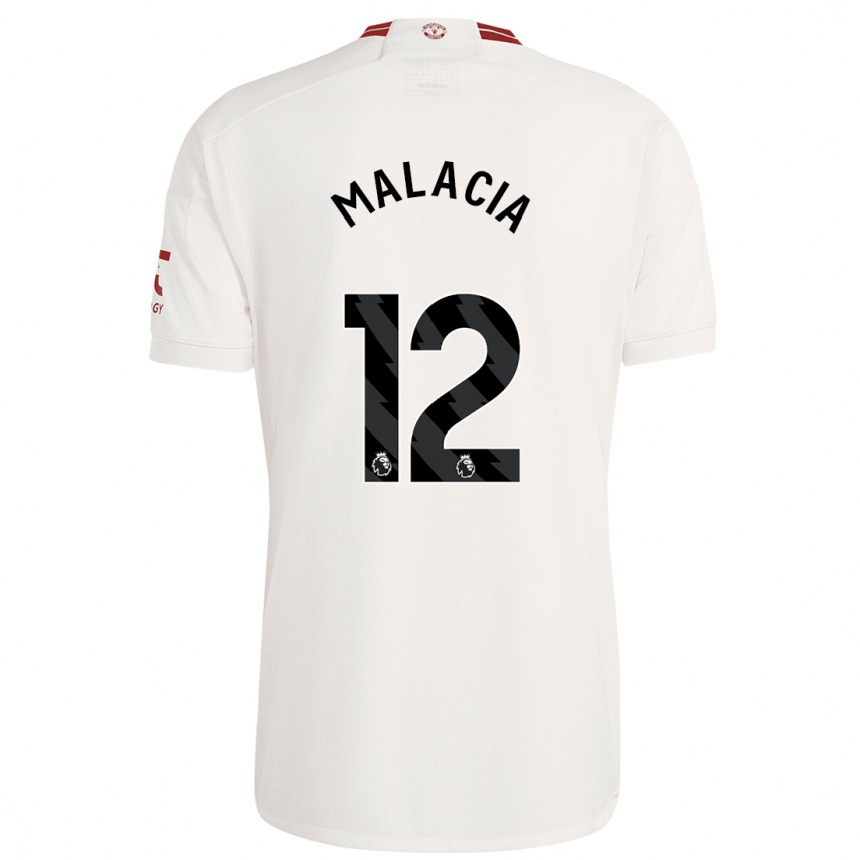 Niño Fútbol Camiseta Tyrell Malacia #12 Blanco Equipación Tercera 2023/24