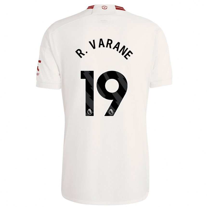 Niño Fútbol Camiseta Raphael Varane #19 Blanco Equipación Tercera 2023/24