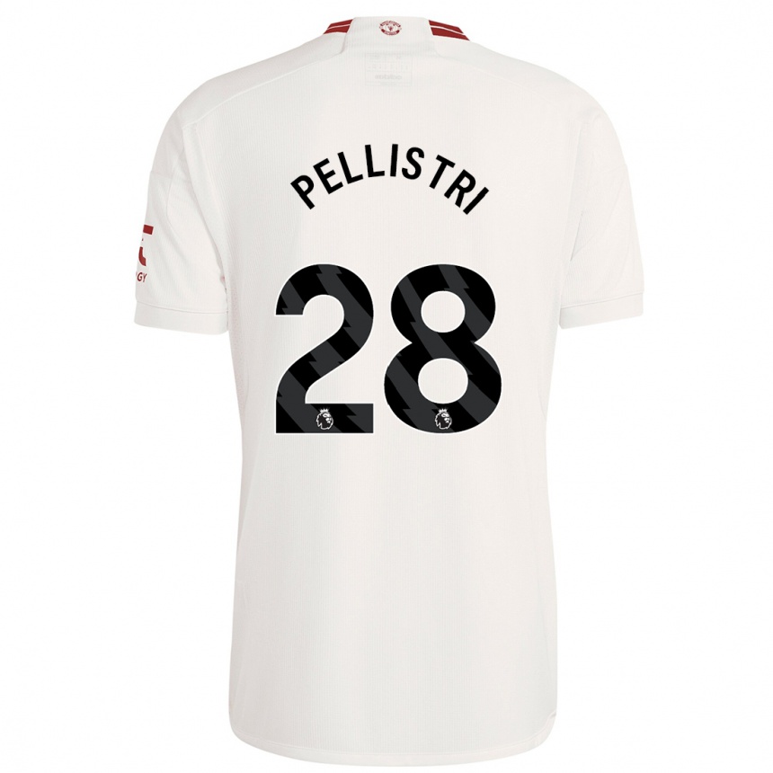 Niño Fútbol Camiseta Facundo Pellistri #28 Blanco Equipación Tercera 2023/24