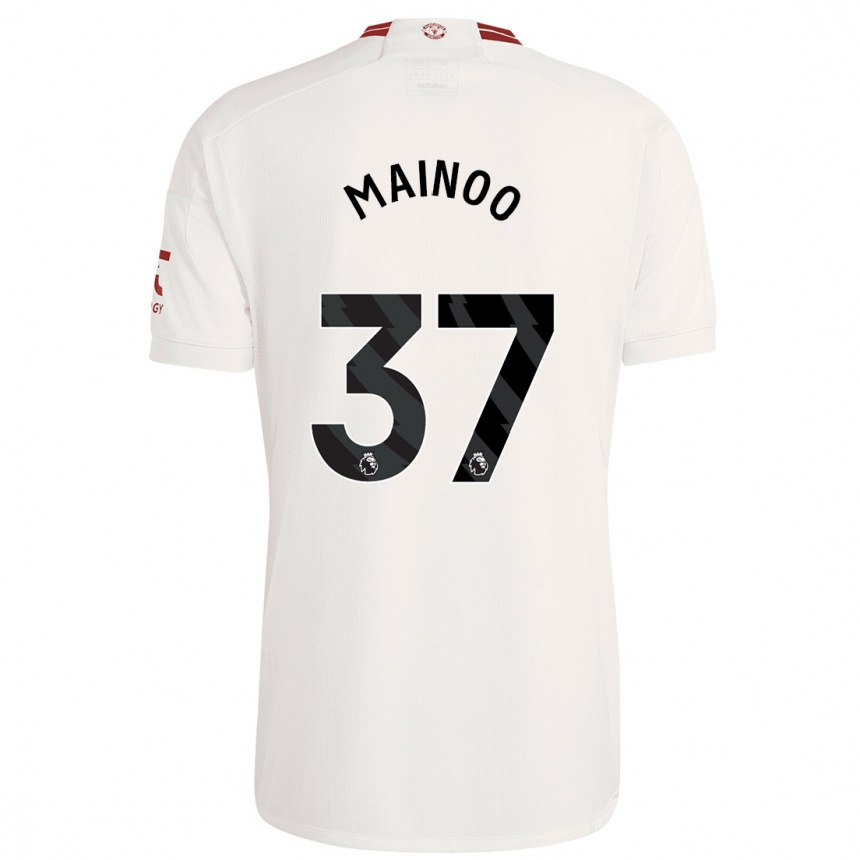 Niño Fútbol Camiseta Kobbie Mainoo #37 Blanco Equipación Tercera 2023/24