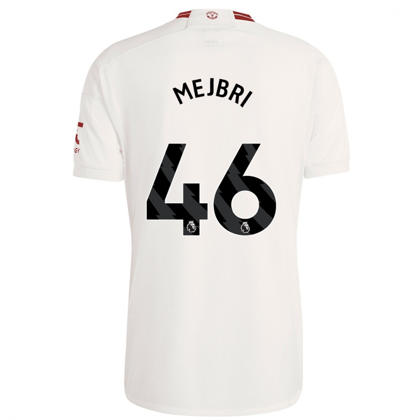 Niño Fútbol Camiseta Hannibal Mejbri #46 Blanco Equipación Tercera 2023/24