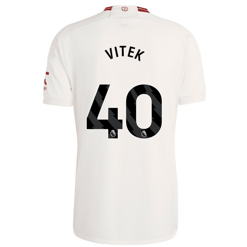 Niño Fútbol Camiseta Radek Vitek #40 Blanco Equipación Tercera 2023/24