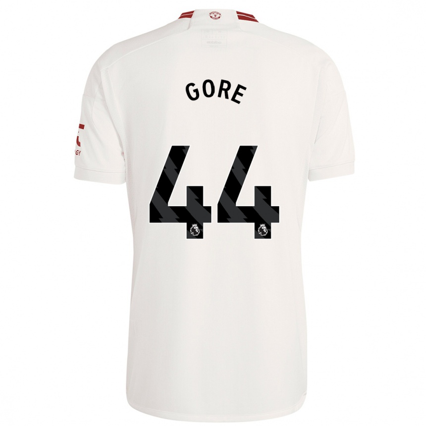 Niño Fútbol Camiseta Daniel Gore #44 Blanco Equipación Tercera 2023/24