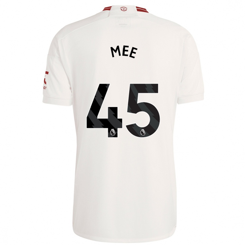 Niño Fútbol Camiseta Dermot Mee #45 Blanco Equipación Tercera 2023/24