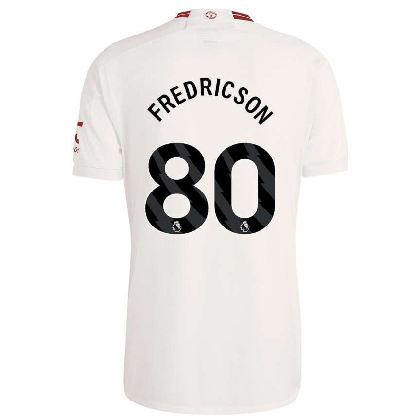 Niño Fútbol Camiseta Tyler Fredricson #80 Blanco Equipación Tercera 2023/24