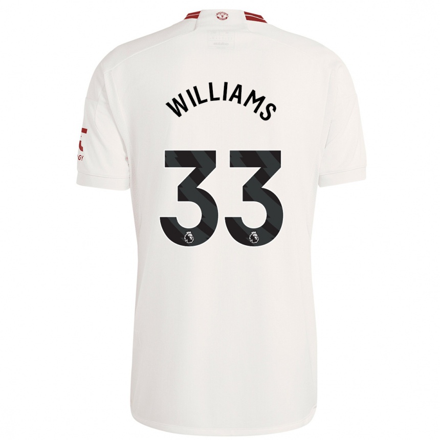 Niño Fútbol Camiseta Brandon Williams #33 Blanco Equipación Tercera 2023/24