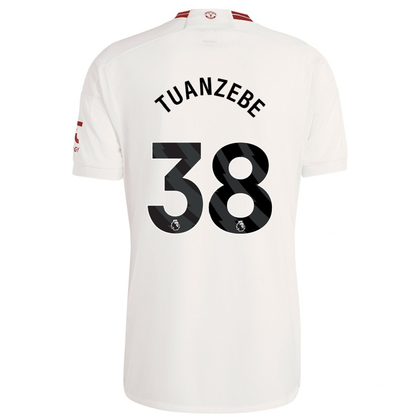 Niño Fútbol Camiseta Axel Tuanzebe #38 Blanco Equipación Tercera 2023/24