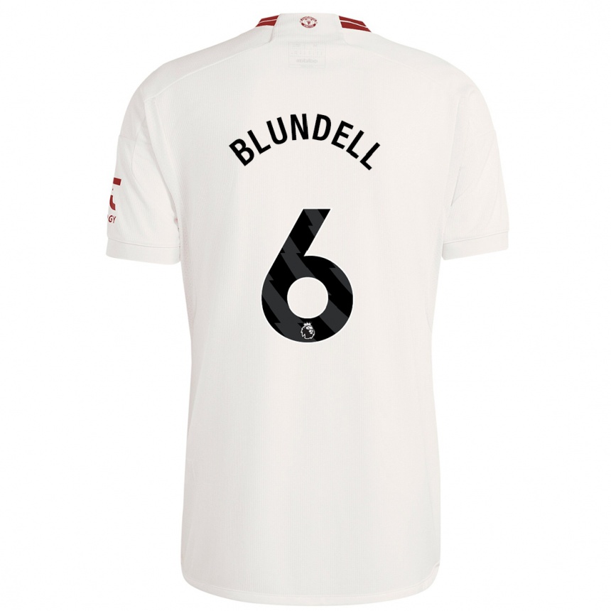 Niño Fútbol Camiseta Hannah Blundell #6 Blanco Equipación Tercera 2023/24