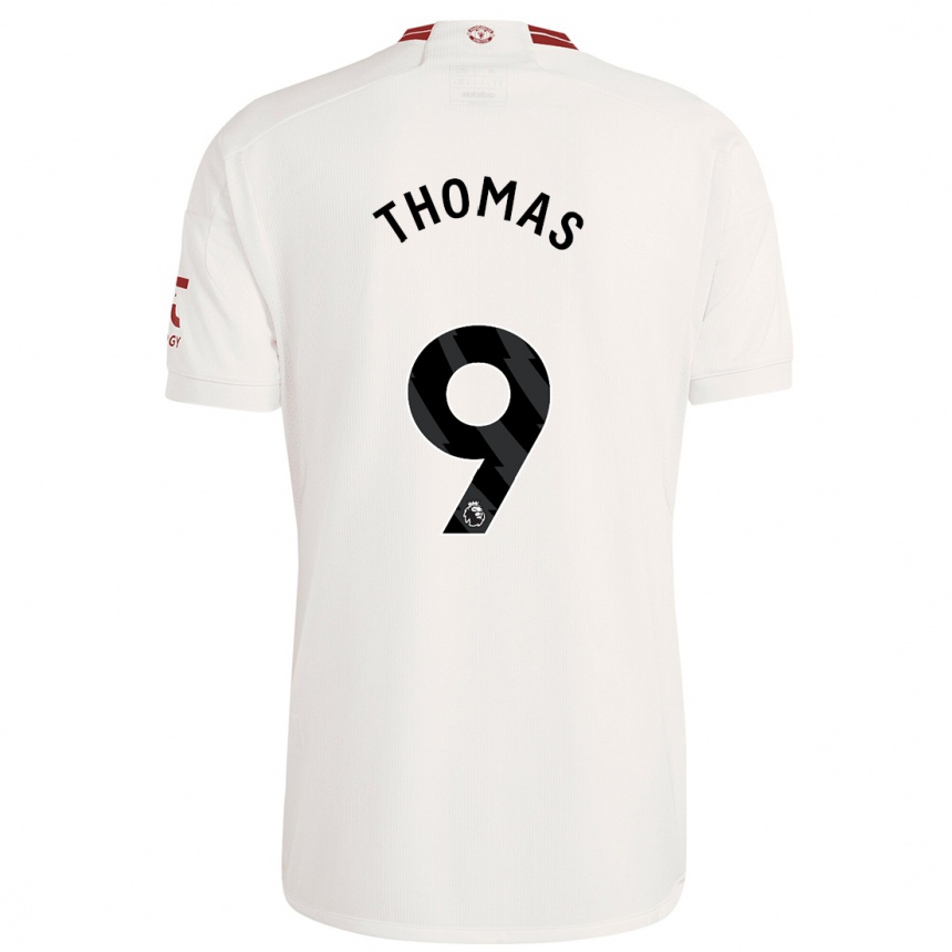 Niño Fútbol Camiseta Martha Thomas #9 Blanco Equipación Tercera 2023/24