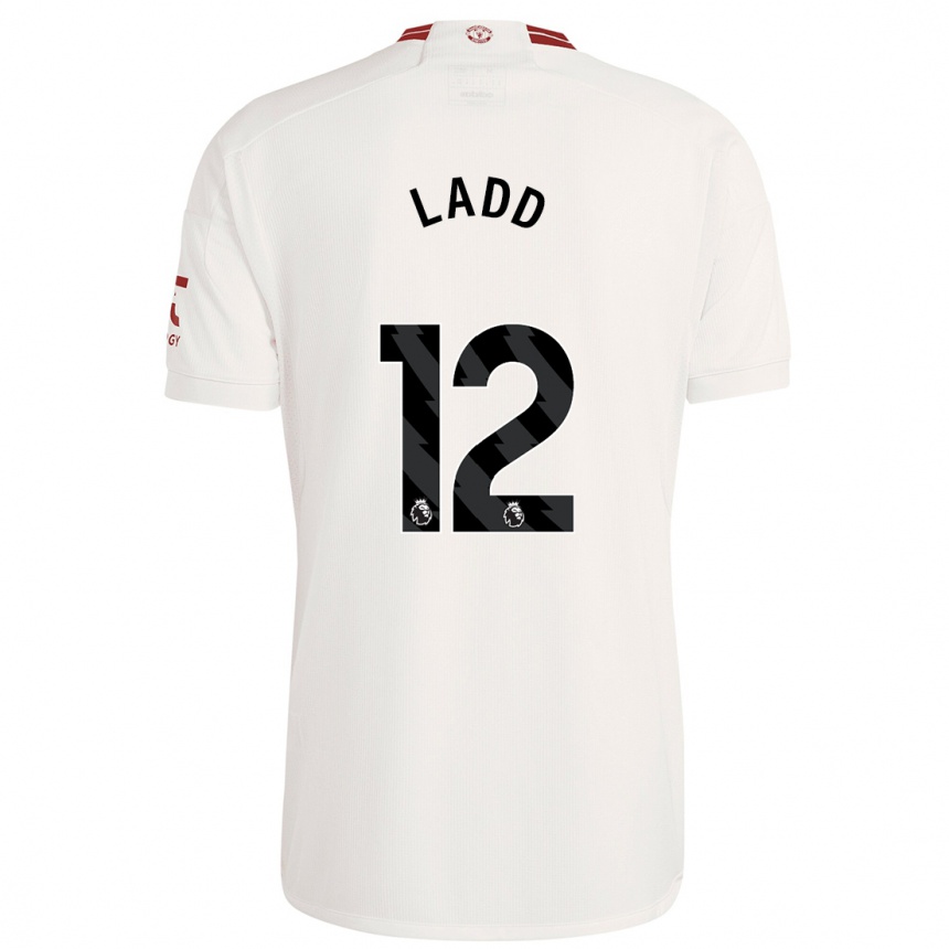 Niño Fútbol Camiseta Hayley Ladd #12 Blanco Equipación Tercera 2023/24