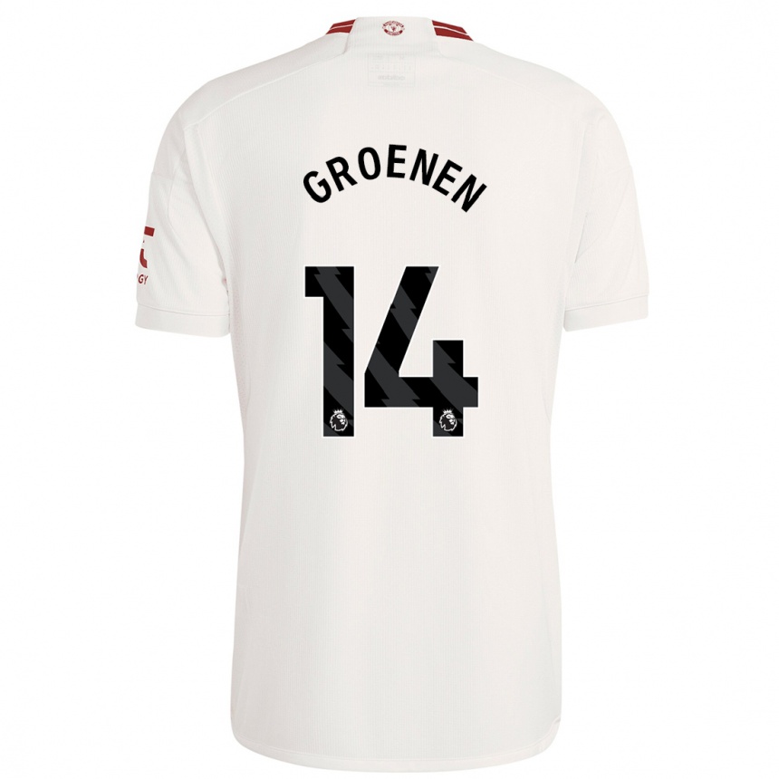 Niño Fútbol Camiseta Jackie Groenen #14 Blanco Equipación Tercera 2023/24