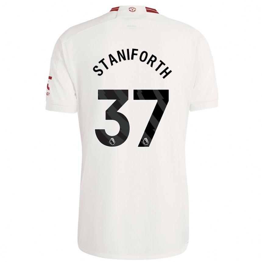 Niño Fútbol Camiseta Lucy Staniforth #37 Blanco Equipación Tercera 2023/24