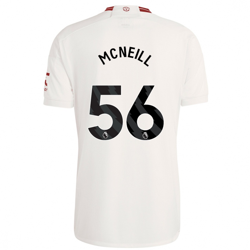 Niño Fútbol Camiseta Charlie Mcneill #56 Blanco Equipación Tercera 2023/24