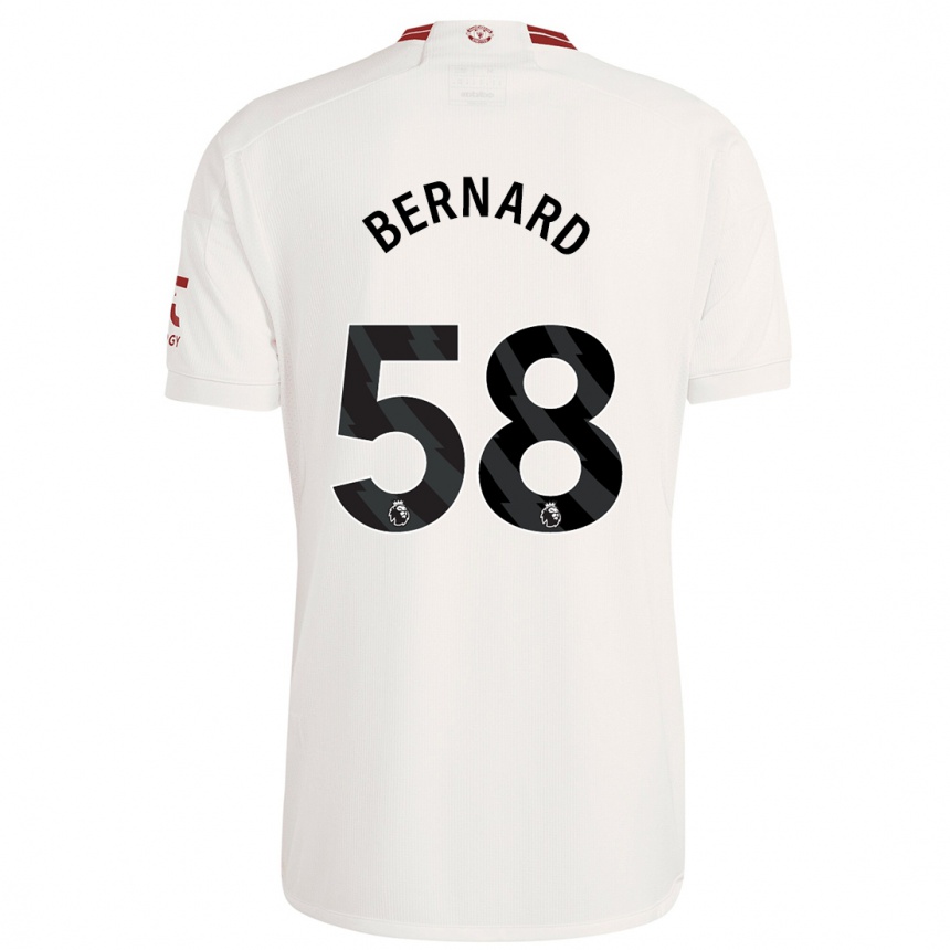 Niño Fútbol Camiseta Bernard #58 Blanco Equipación Tercera 2023/24