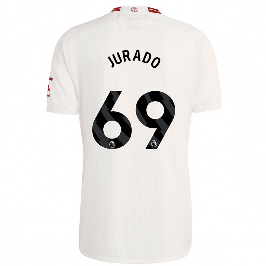 Niño Fútbol Camiseta Marc Jurado #69 Blanco Equipación Tercera 2023/24