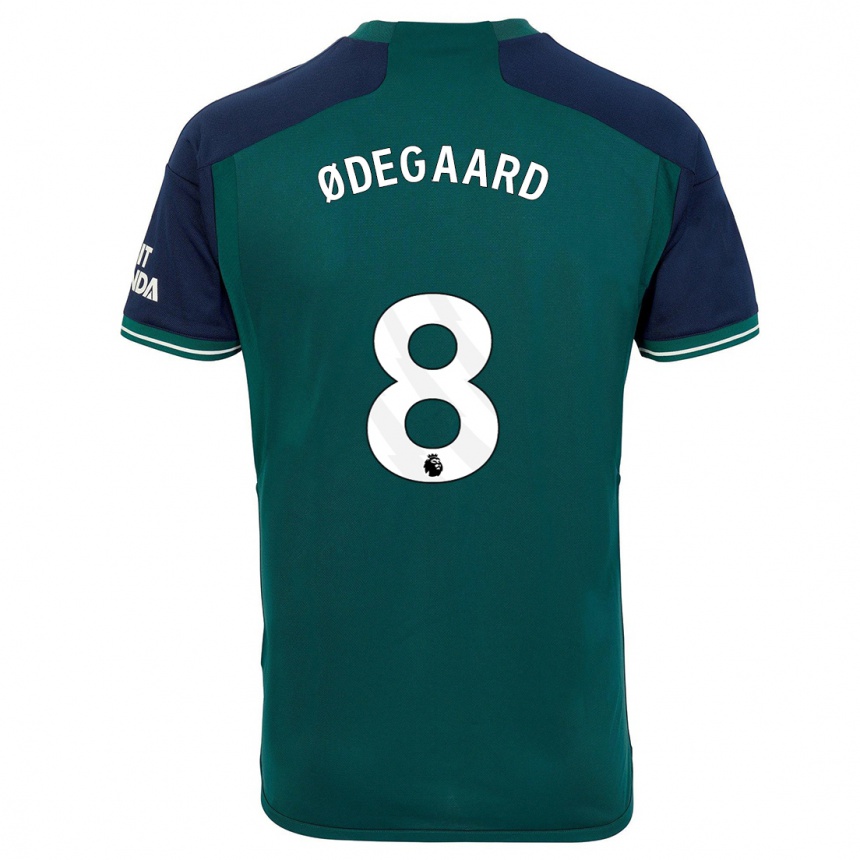 Niño Fútbol Camiseta Martin Odegaard #8 Verde Equipación Tercera 2023/24