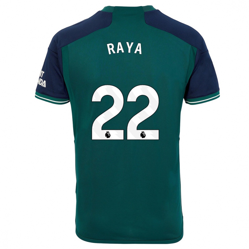 Niño Fútbol Camiseta David Raya #22 Verde Equipación Tercera 2023/24