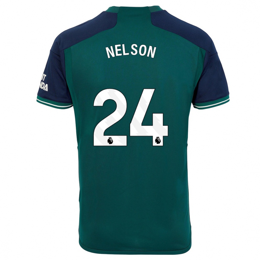 Niño Fútbol Camiseta Reiss Nelson #24 Verde Equipación Tercera 2023/24