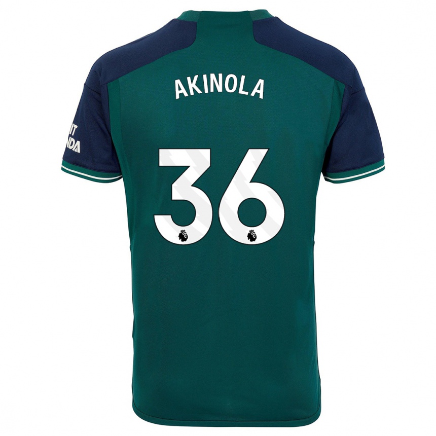 Niño Fútbol Camiseta Tim Akinola #36 Verde Equipación Tercera 2023/24