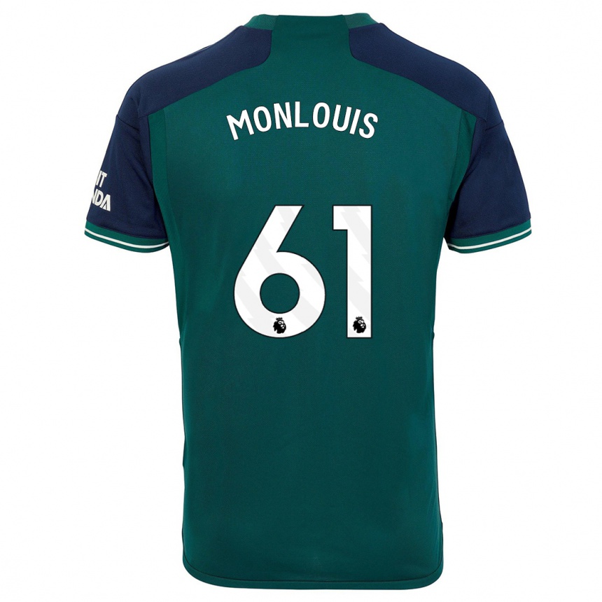 Niño Fútbol Camiseta Zane Monlouis #61 Verde Equipación Tercera 2023/24