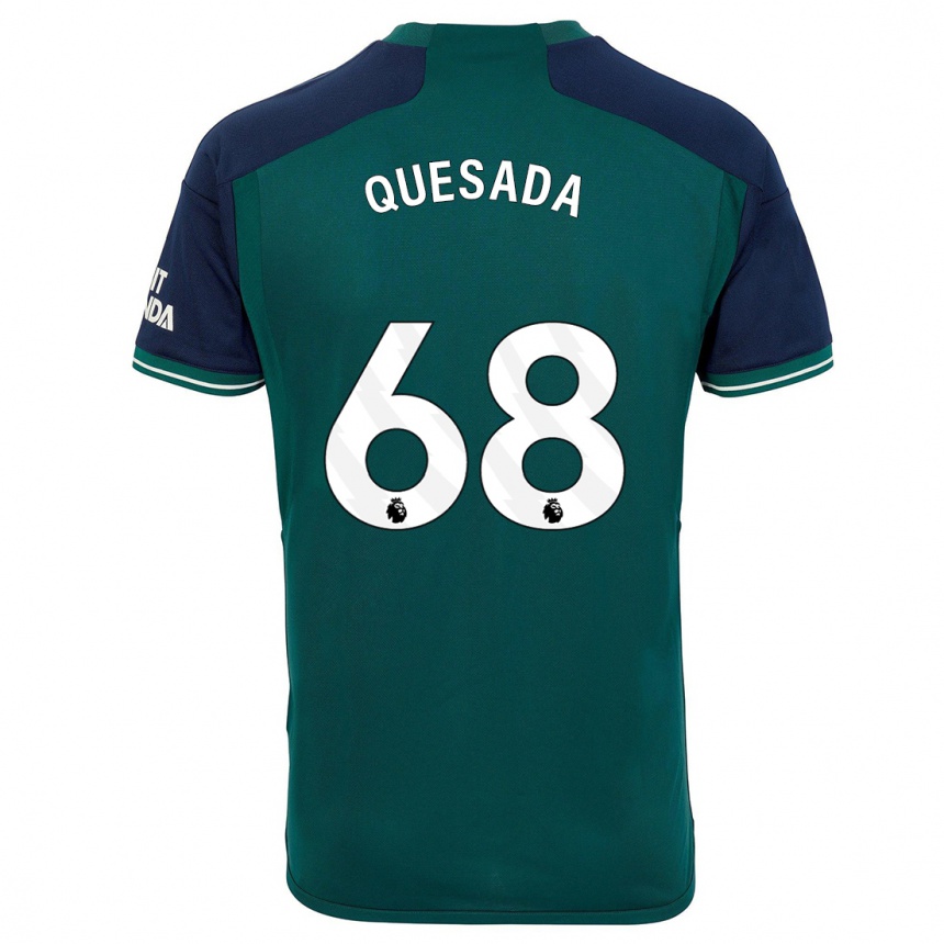 Niño Fútbol Camiseta Elián Quesada #68 Verde Equipación Tercera 2023/24