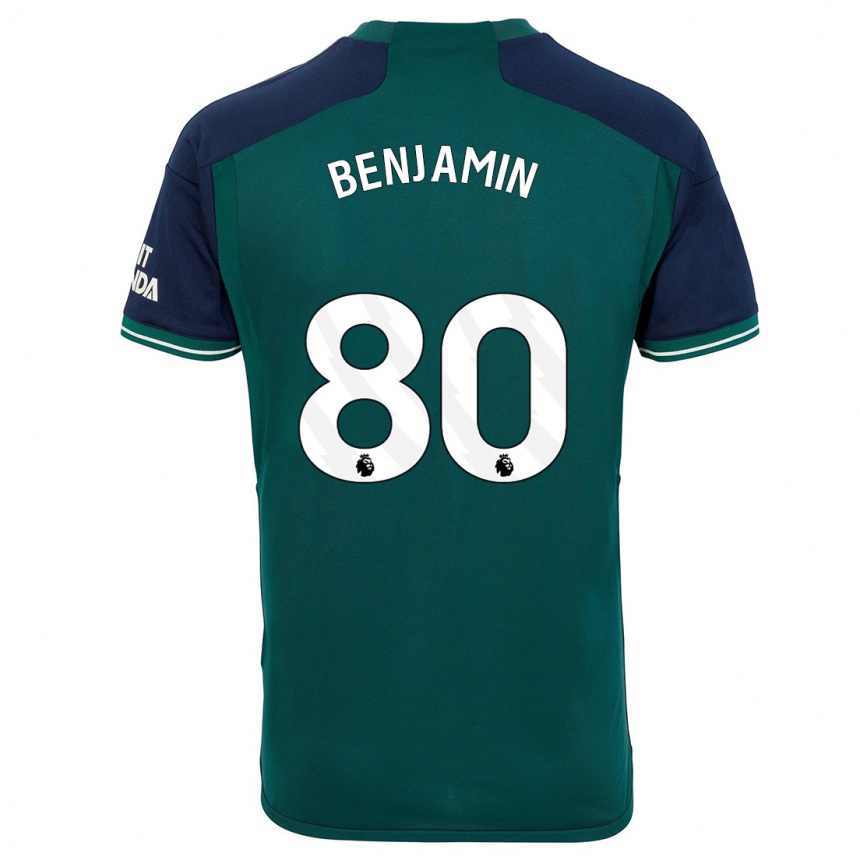 Niño Fútbol Camiseta Omari Benjamin #80 Verde Equipación Tercera 2023/24