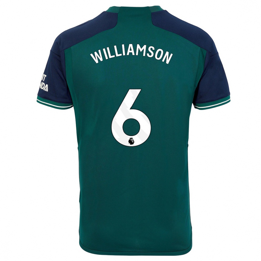 Niño Fútbol Camiseta Leah Williamson #6 Verde Equipación Tercera 2023/24