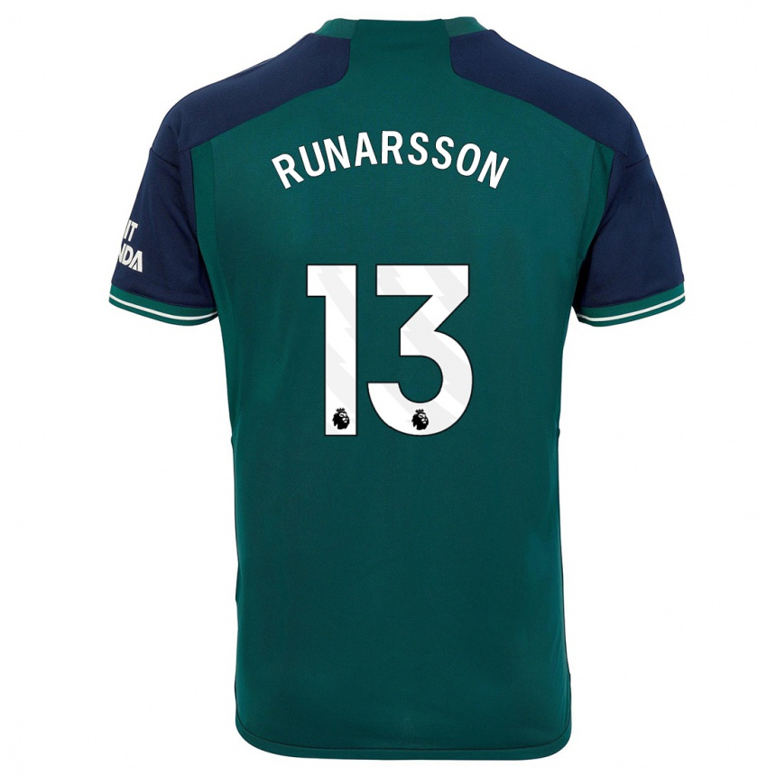 Niño Fútbol Camiseta Runar Alex Runarsson #13 Verde Equipación Tercera 2023/24