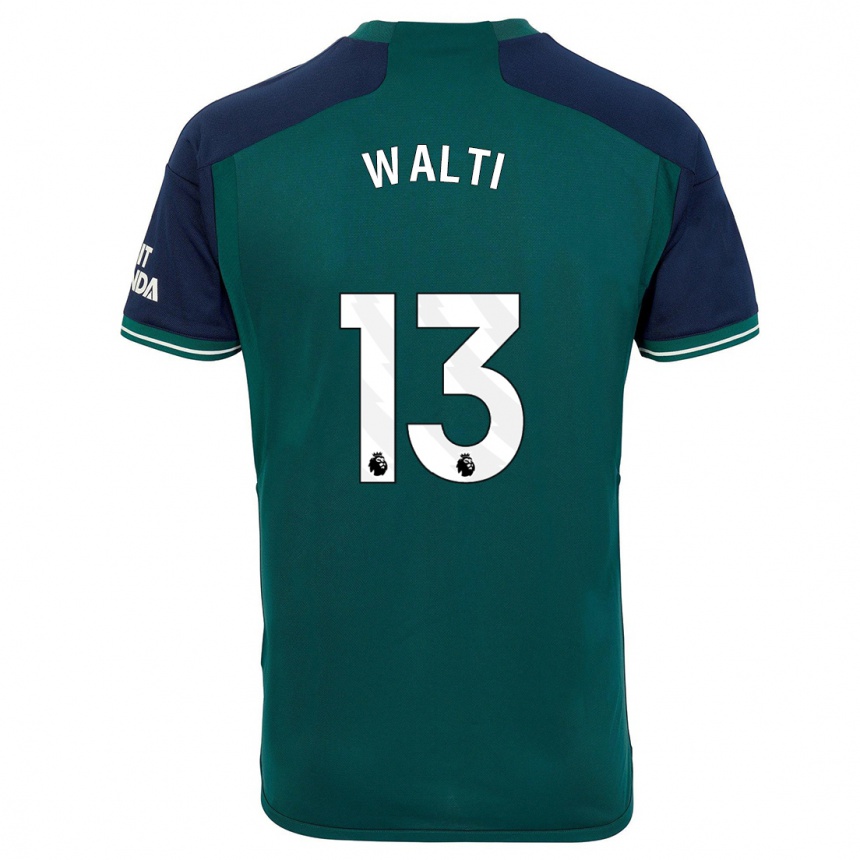 Niño Fútbol Camiseta Lia Walti #13 Verde Equipación Tercera 2023/24