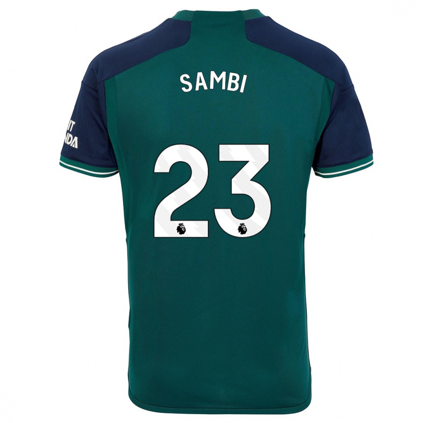 Niño Fútbol Camiseta Albert Sambi Lokonga #23 Verde Equipación Tercera 2023/24