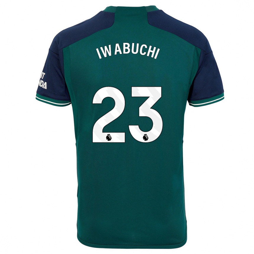 Niño Fútbol Camiseta Mana Iwabuchi #23 Verde Equipación Tercera 2023/24