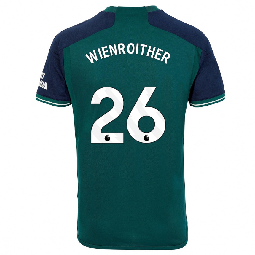 Niño Fútbol Camiseta Laura Wienroither #26 Verde Equipación Tercera 2023/24