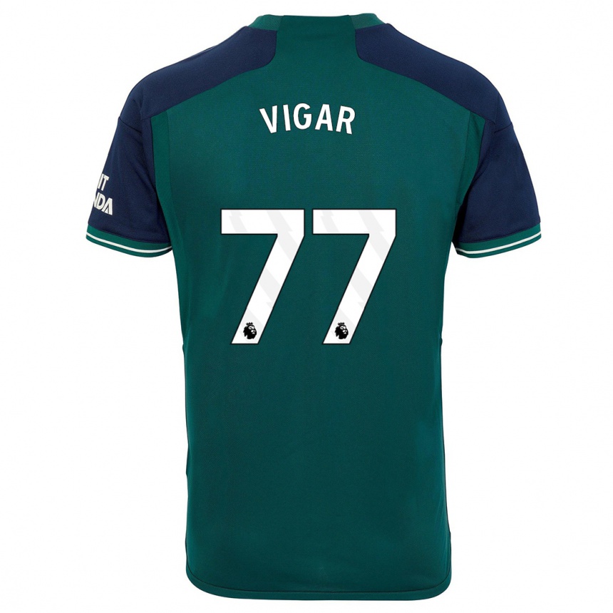 Niño Fútbol Camiseta Billy Vigar #77 Verde Equipación Tercera 2023/24