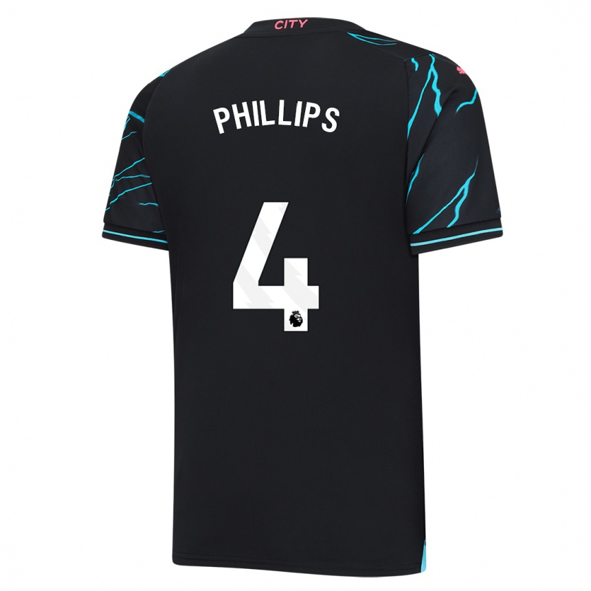 Niño Fútbol Camiseta Kalvin Phillips #4 Azul Oscuro Equipación Tercera 2023/24