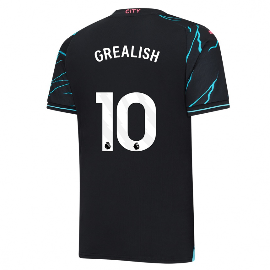 Niño Fútbol Camiseta Jack Grealish #10 Azul Oscuro Equipación Tercera 2023/24