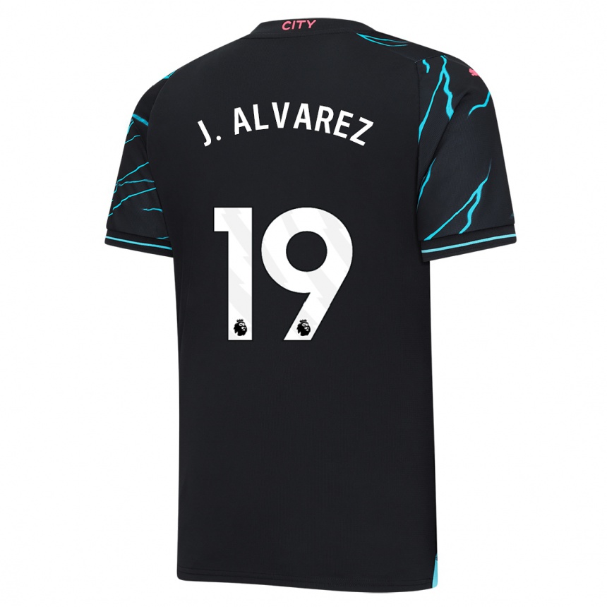 Niño Fútbol Camiseta Julian Alvarez #19 Azul Oscuro Equipación Tercera 2023/24