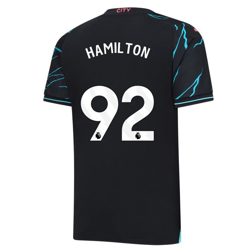 Niño Fútbol Camiseta Micah Hamilton #92 Azul Oscuro Equipación Tercera 2023/24