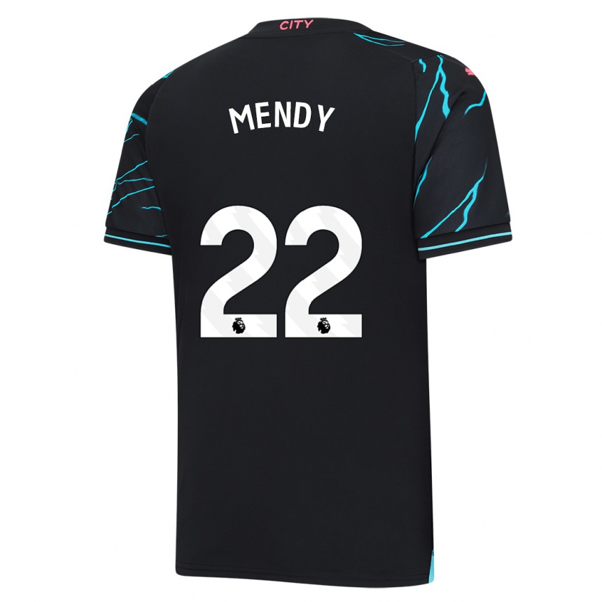 Niño Fútbol Camiseta Benjamin Mendy #22 Azul Oscuro Equipación Tercera 2023/24